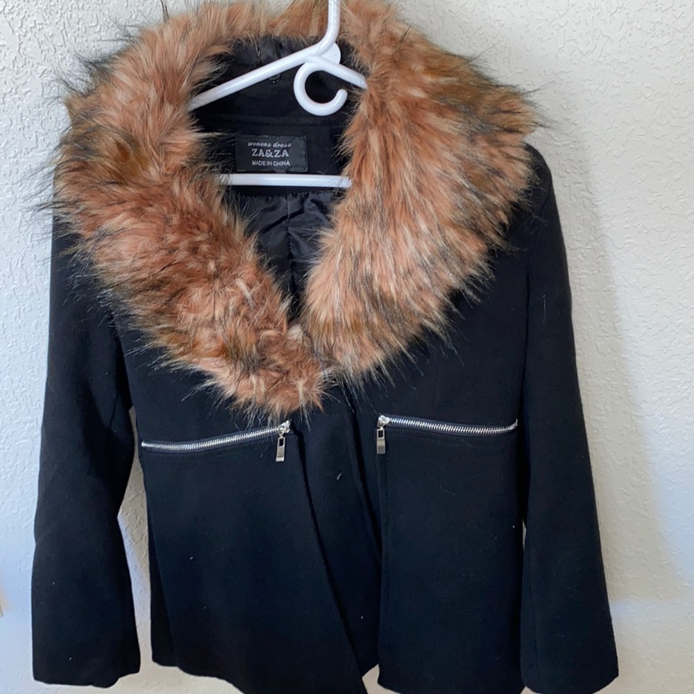 Women’s Black with Fur Coat